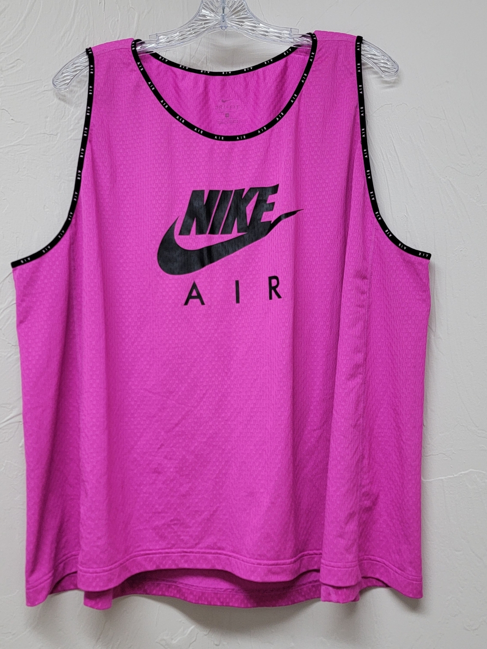 NIKE AIR Womens Plus 3X Pink Tank Top Sleeveless Dri-Fit Athletic Workout Shirt